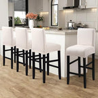 Fuloon Waterproof Barstool Covers Chair Slipcovers, Pale Beige, 4 Pack - Image 2