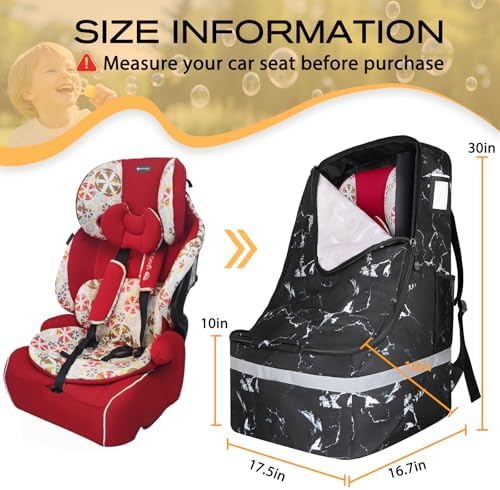 LARIPOP Car Seat Travel Bag for Airplane, Universal Gate Check Car Seat Bag - Image 2