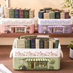 Custom Book Storage Basket, Personalized Little Corner Bookshop Organizer - Image 5