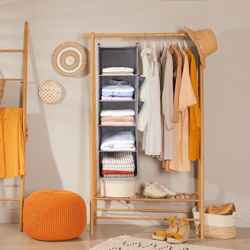 BOOMIBOO Hanging Closet Organize and Shelves, 5-Hanging Shelf（2 Pack - Image 2