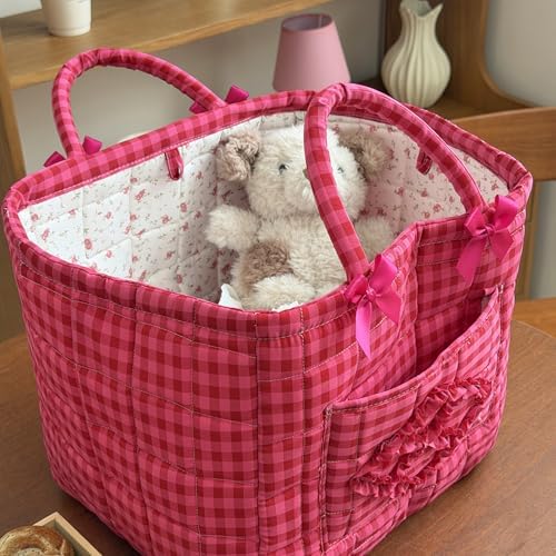 Floral Fabric Storage Basket Car Interior Storage Basket Underwear Sundries - Image 4