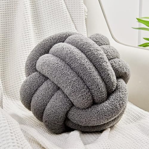 Uvvyui Knot Pillow Ball, Soft Home Decorative Pillows, Round Throw Pillow by Uvvyui