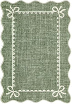 GarveeHome Scalloped Entryway Rug 2x3 Washable Front Door Bow Rug - Image 5