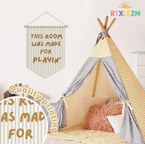RTXLEZM Playroom Decor Banner, This Room Was Made - Image 6