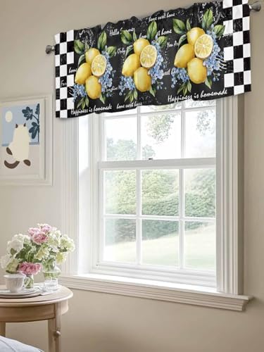 Vandarllin Summer Tropical Lemon Kitchen Curtains Valances - Image 5