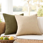 Topfinel Boho Rust OliveGreen Throw Pillow Covers 16x16 Inch Set of 4 Mordern - Image 2