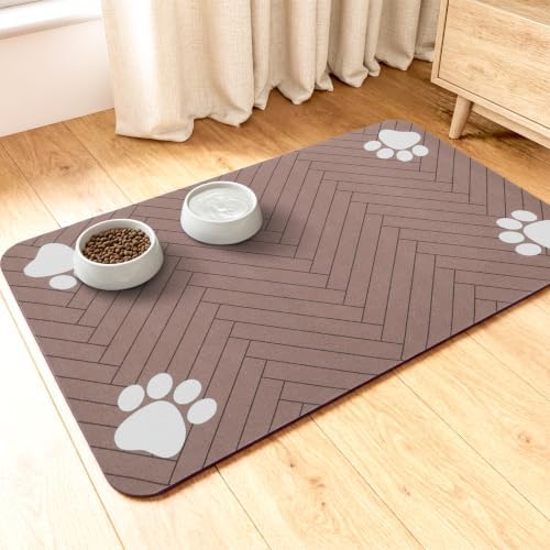 Dog Cat Food Mat, Absorbent Pet Feeding Mat by Unknown