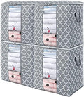 Storage Bags 4 Pack 100L Clothes Organization and Storage Containers by WiseLife