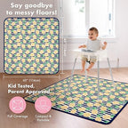 BapronBaby Pineapple Stripes Waterproof Splash Mat Catch All Floor Cover - Image 4