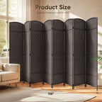 JOSTYLE 8 Panel Room Divider, Privacy Screen & Room Separation, Extra Wide - Image 2