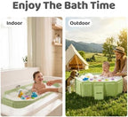 Collapsible Baby Bathtub for Newborn to Toddler, Foldable Toddler Bathtub - Image 6