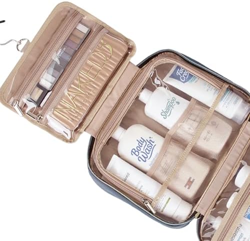 NISHEL Travel Toiletry Bag for women, Portable Hanging makeup Organizer - Image 4