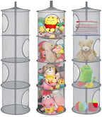 3Pcs Hanging Stuffed Animal Storage Hammock Net 4 Tiers by coastalrose