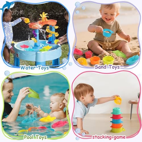 11PCS Baby Bath Toys for Kids Ages 1-3, Toddler Water Table Pool Beach Toys - Image 5