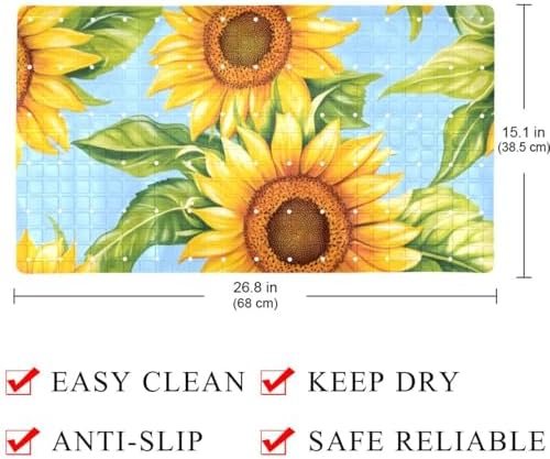 Non Slip Bathtub and Shower Mat 26.8x15.1 inch, Bath Mat - Image 4