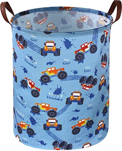 Kids Boys Hamper, Kids Laundry Basket Collapsible Monster Truck Storage Baskets by Sanjiaofen