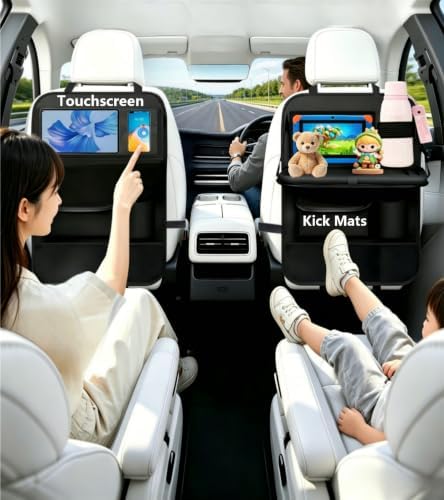 TCJJ Car Seat Organiser Backseat Kick Mats Oxford Back Seat Protector - Image 2