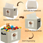 Rustic Basketball Hoop Storage Bins Boxes Handles - Image 6