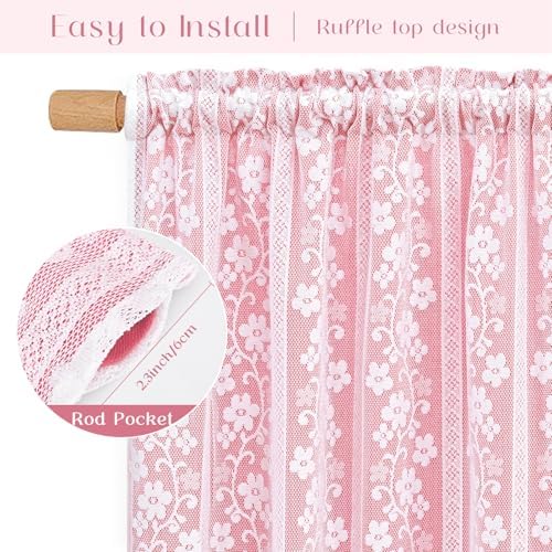 ASPMIZ Pink Curtains for Living Room Double Layer Curtains - Image 5