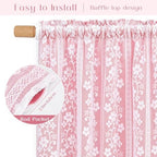 ASPMIZ Pink Curtains for Living Room Double Layer Curtains - Image 5