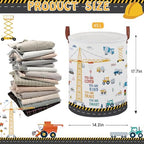 Construction Decor for Boys Room Laundry Basket, Trucks Toddler Kid Laundry - Image 2