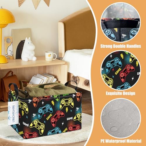 Rectangular Collapsible Game Storage Basket Nursery Toy Organizer - Image 3