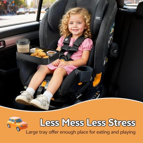 2PCS Car Seat Tray for Toddlers, Kids Travel Snack Tray for Road Trips - Image 2