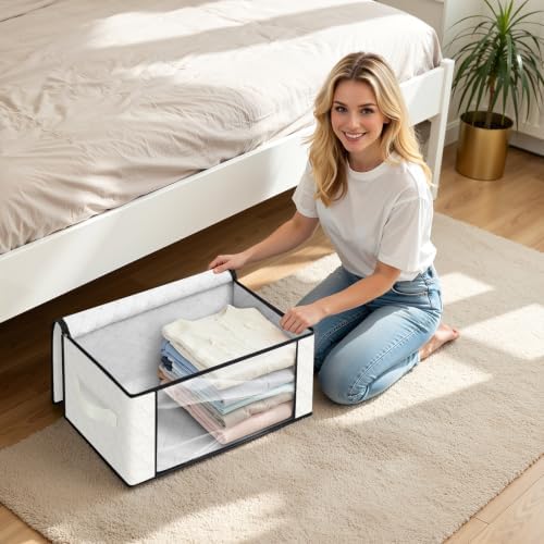 Fab totes 35L Closet Organizers, Foldable Under Bed Storage Containers - Image 5
