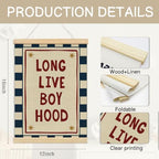 NaZaUK Long Live Boyhood Wall Decor, Boys Room Wall Art Poster Hanger Frame - Image 5