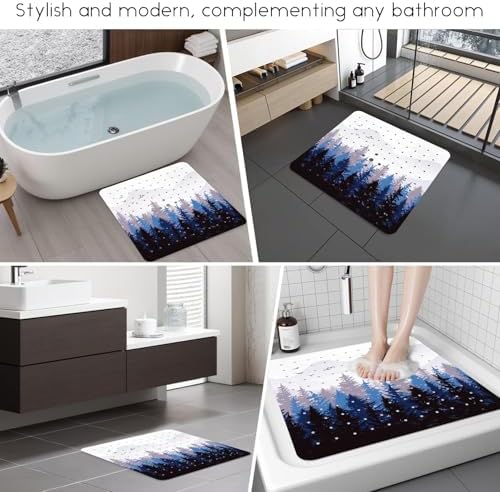 Bathtub Mat Non Slip, Forest Square Bath tub Mat Shower Floor Mat - Image 6
