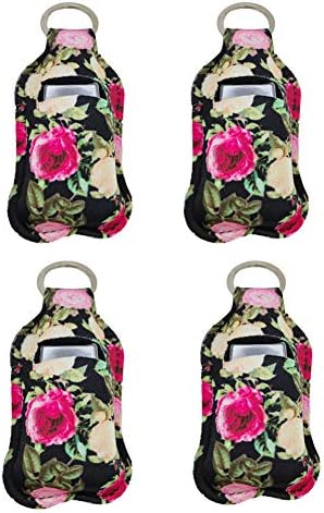 4 Piece Hand Sanitizer Bottle Holder Keyring-Ranxizy Neoprene Keychain by RANXIZY
