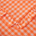 2 Pack Orange Gingham Lumbar Throw Pillow Shams 12''x20'' - Image 7