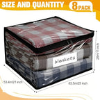Plastic Storage Bags with Easy-Glide Zipper, Durable Clear Vinyl Zippered - Image 2