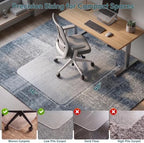 Office Chair Mat for Carpet, Non-Slip Plastic Mat for Office Chair, Desk & - Image 2
