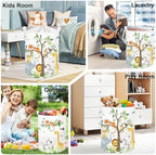 Forest Animals Laundry Hamper Woodland Tree Large Storage Basket Parents - Image 7