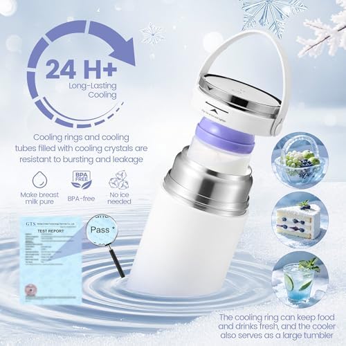 18 oz Portable Breast Milk Cooler, 24H Cooling Breastmilk Chiller - Image 2
