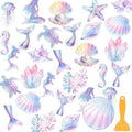 Fullhawl 30 Pcs Mermaid Non Slip Bathtub Stickers Colorful Mermaid Anti Slip by Fullhawl
