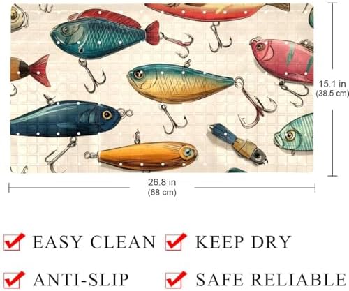 Non Slip Bathtub and Shower Mat 26.8x15.1 inch, Bath Mat - Image 4