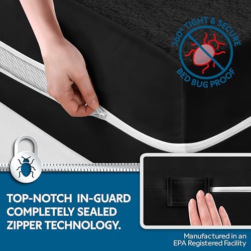 Guardmax Short Queen Mattress Encasement Zippered, 100% Waterproof Mattress - Image 3