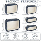 YOPCDJ 5PCS Baby Diaper Bag Organizer Pouches Set, TSA Approved Travel Toiletry - Image 2