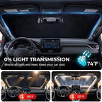 DooGooCoo Windshield Sun Shade for Nissan Rogue 2021-2025 2026 Sunshade for Car - Image 5