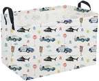 Sanjiaofeng Rectangular Police Car Storage Basket, Boys Toy Storage Bin by Sanjiaofen