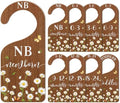 Whaline 8Pcs Daisy Baby Closet Size Dividers Hanging Wooden Baby Closet by Whaline