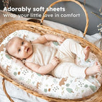Baby Bassinet Sheets Boy, 3 Pack Fitted Bassinet Mattress Sheets, Compatible - Image 5