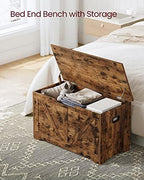 VASAGLE Storage Chest with 2 Safety Hinges, 15.7 x 31.5 x 18.1 Inche - Image 4