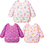 Lictin 3 Pack Baby Bibs for Boy or Girl, Cute Long Sleeve Bib by Lictin
