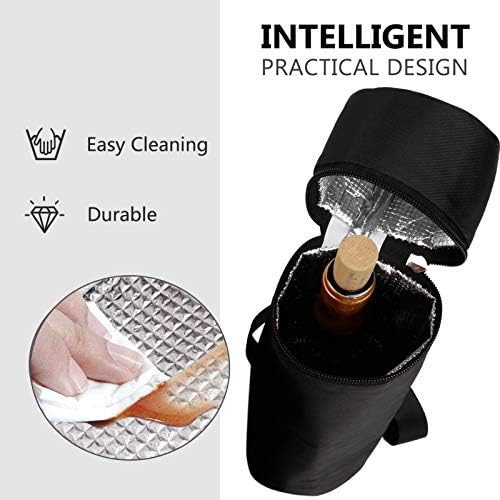 Aosbos Insulated Wine Bag Water Bottle Carrier Portable Wine Cooler Bag Padded - Image 4