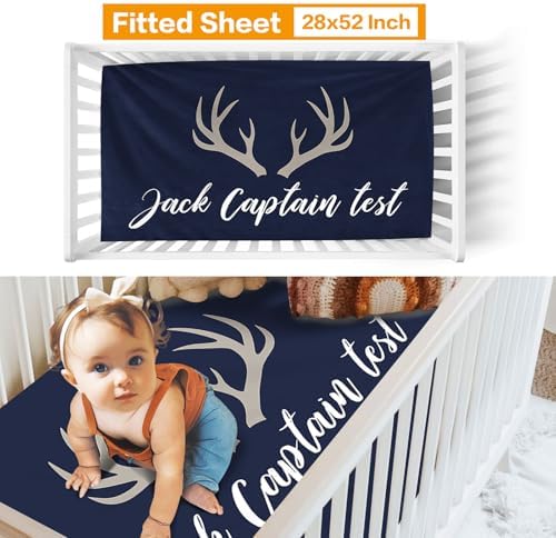 Custom Deer Crib Bedding Set for Boys Gifts Woodland Design Color03 - Image 3