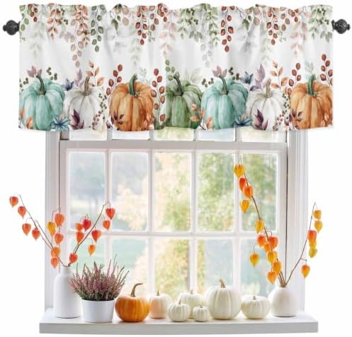 Fall Thanksgiving Kitchen Curtains Valances by VandarllinHomeKitchenDecor