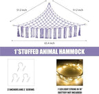 CERETIA Stuffed Animal Hammock Corner Plushie Net Storage, Jumbo Purple - Image 5